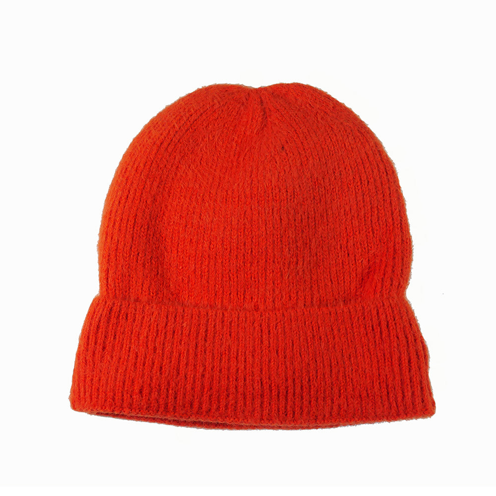 Red fleece lined hat