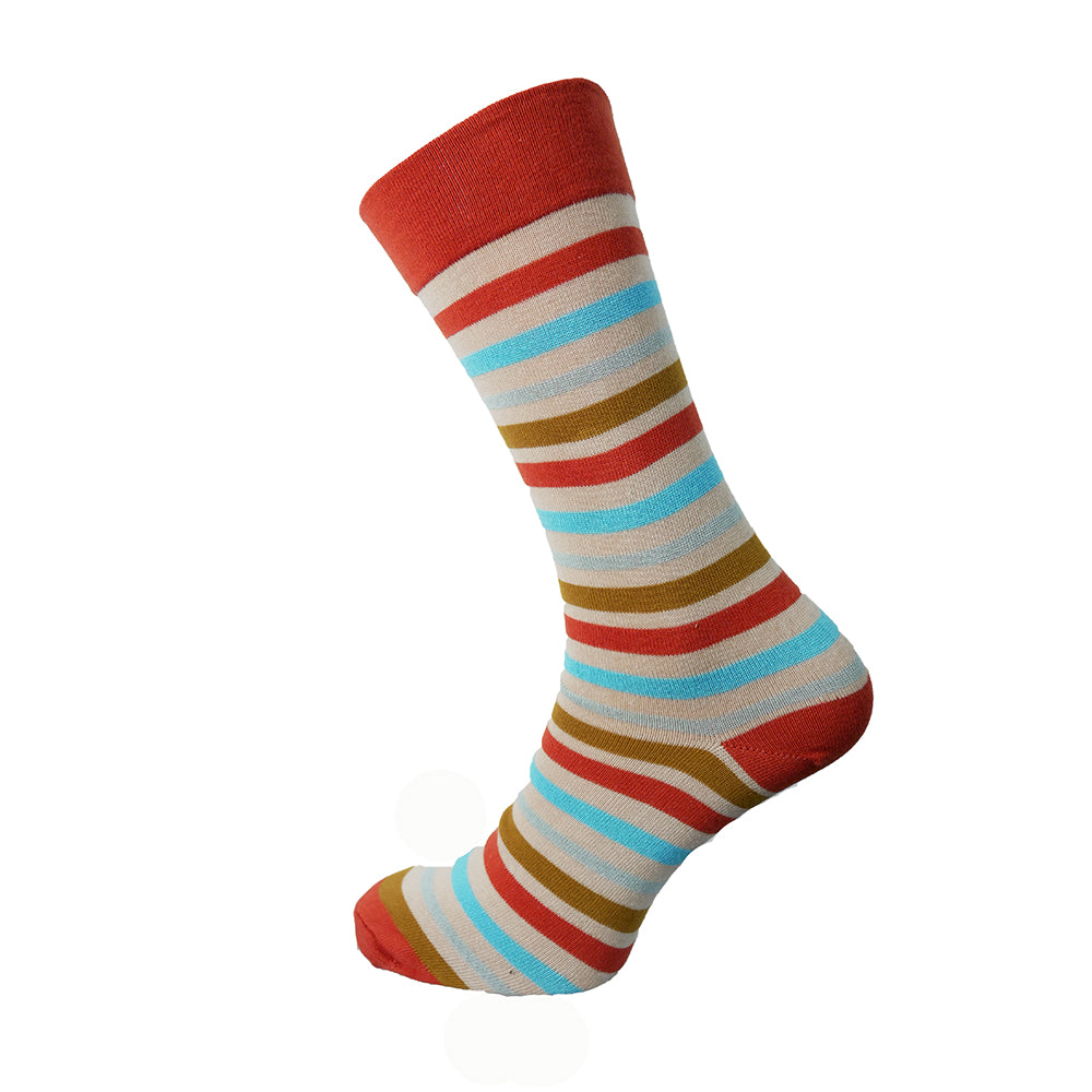 Red Striped Bamboo Sock
