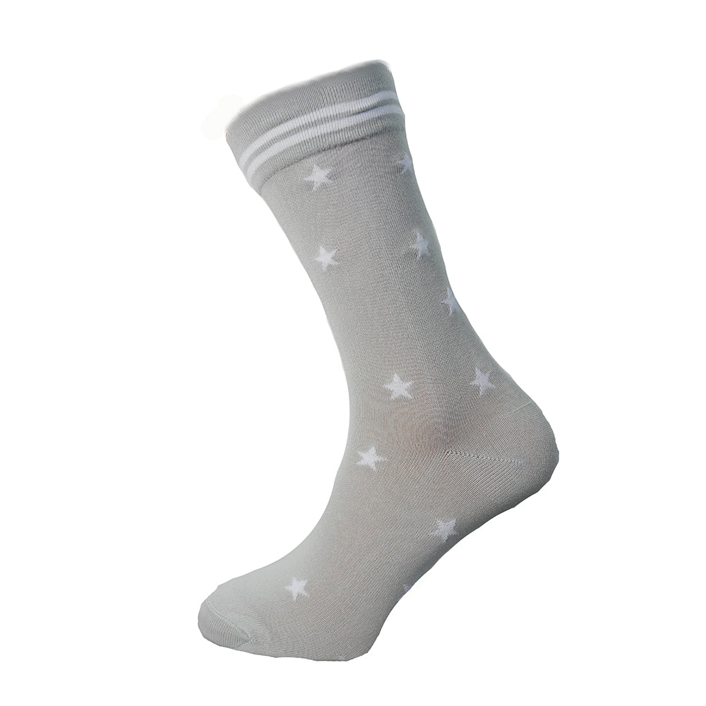 Grey Star Bamboo Socks