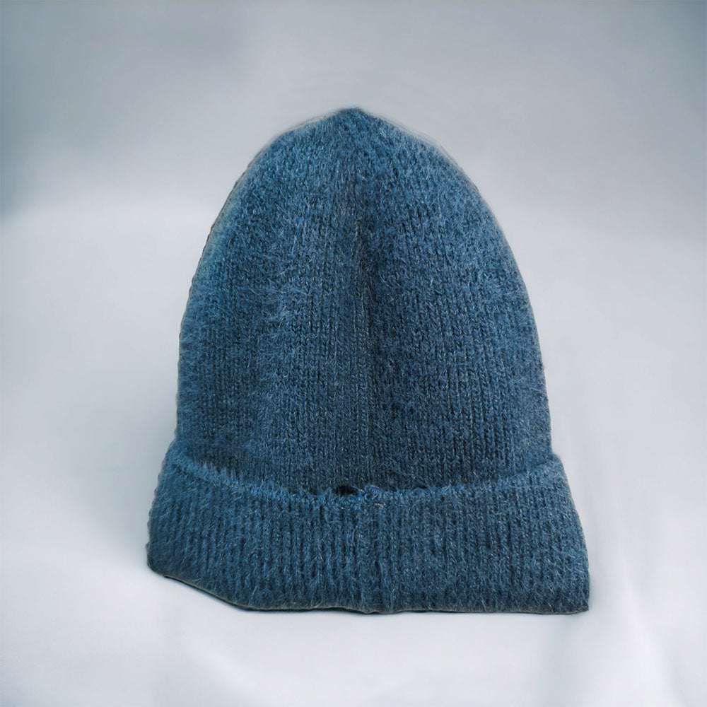 Blue fleece lined hat