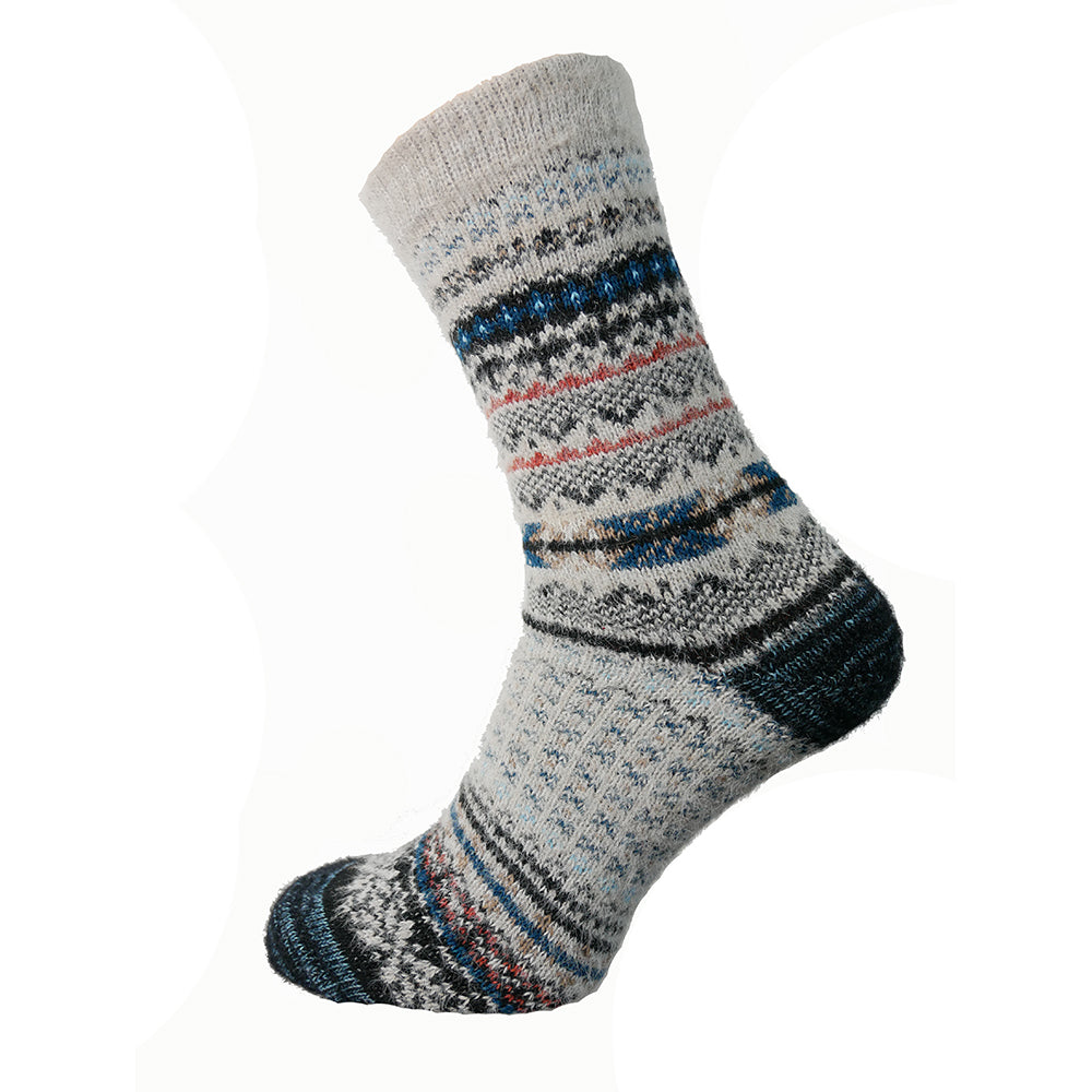 Grey and black patterned Wool Blend socks