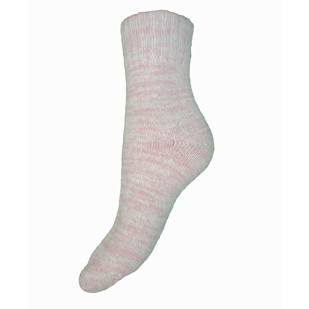 Pink Thick Wool Blend Socks