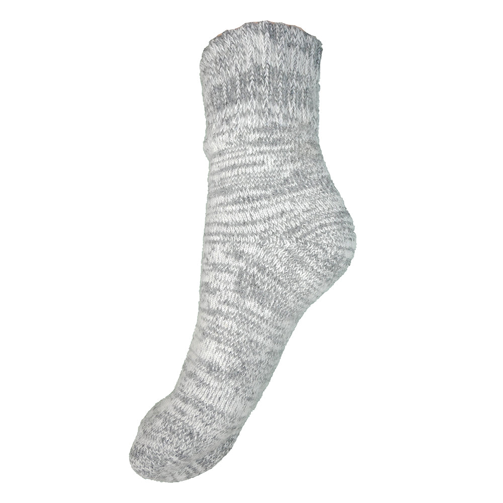 Grey Thick Wool Blend Socks