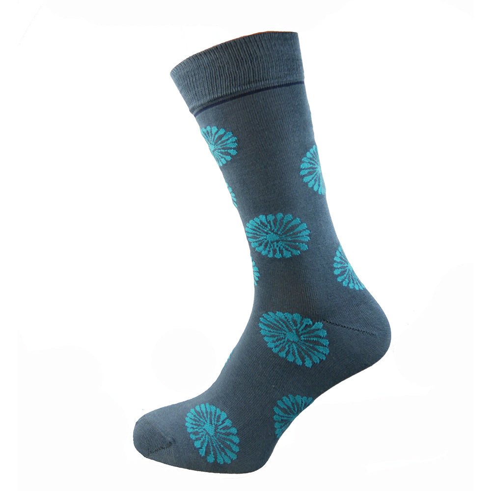 Blue flower Bamboo socks