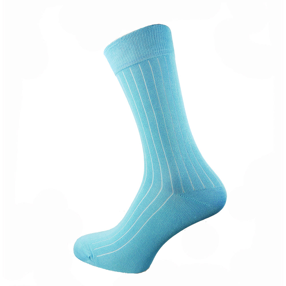 Turquoise ribbed Bamboo socks | Joyasocks.com